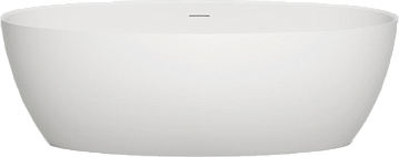 Ванна из искусственного камня Salini Alda S-Sense 180x90 см, отдельностоящая, белая, овальная, со сл
