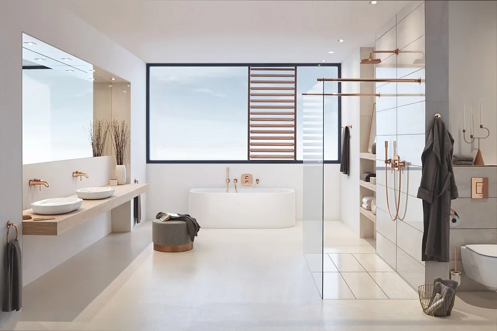 Излив Grohe Grandera 13341DA0, для ванны, теплый закат Sancos — официальный сайт