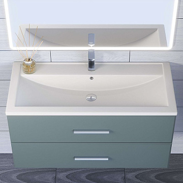 Мебельная раковина Uperwood Foster Quartz 291030044 100 см, матовая белая, жасмин