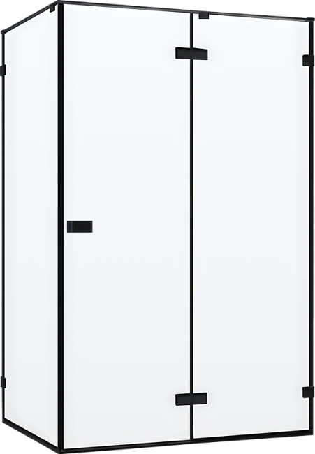 Душевой уголок Cezares Bellagio BELLAGIO-AH-1-120/90-C-NERO 120х90, черный Sancos — Оригинал