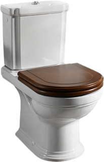 Унитаз-компакт напольный Villeroy & Boch Hommage 666210R1 772111R1 альпийский белый, орех