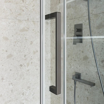 Душевой уголок BelBagno Marino 2 AH-1-150/100-C-GM 150x100, профиль оружейная сталь, стекло прозрачн