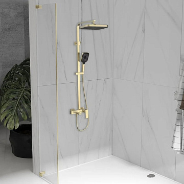 Душевая стойка Vincea Cube VSFS-4C12BG, брашированное золото