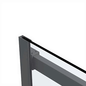 Душевой уголок Vincea Como Soft VSR-1CS1013CLGM 130х100, профиль вороненая сталь, стекло прозрачное