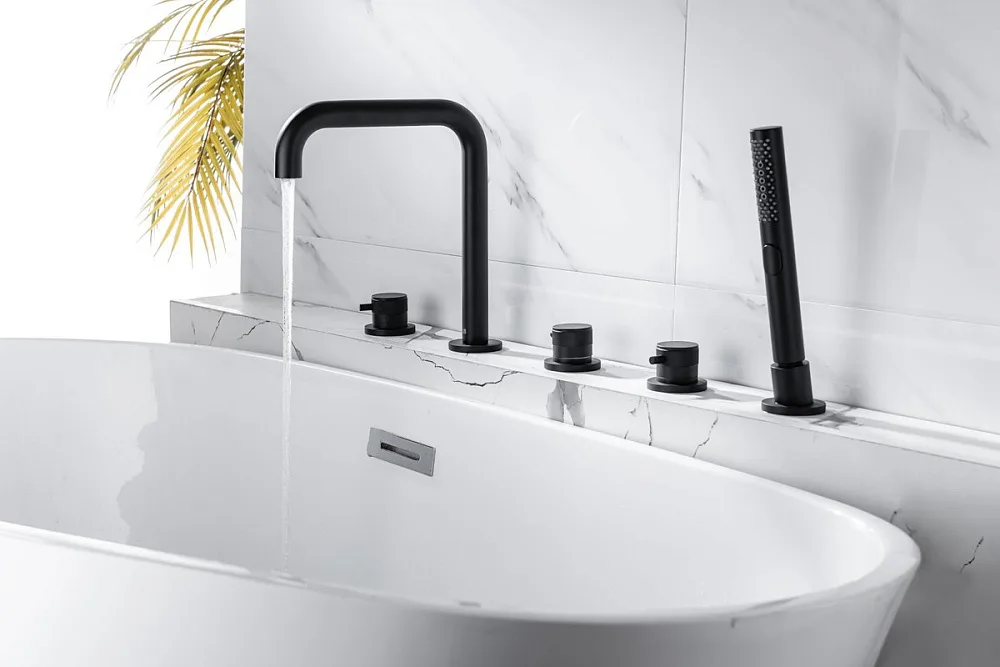Смеситель на борт ванны Allen Brau Priority 5.31007-31, чёрный матовый Sancos — официальный сайт