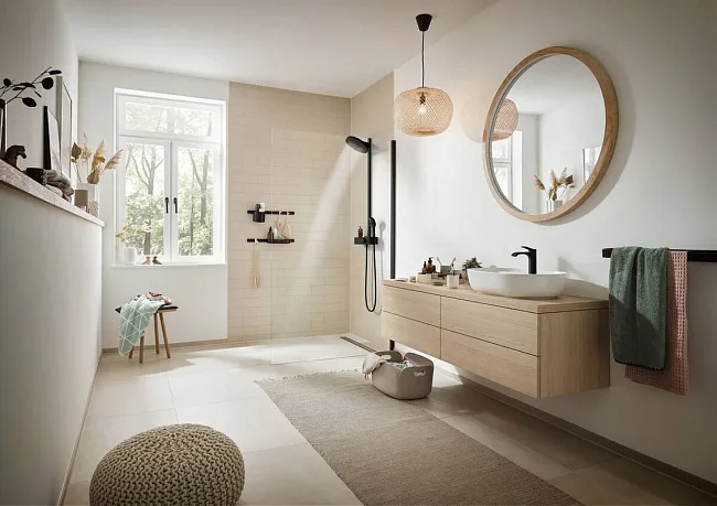 Смеситель для раковины Hansgrohe Vivenis 110 75022670 матовый черный Sancos — Оригинал