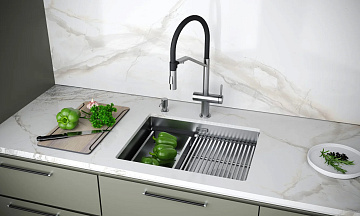 Смеситель для кухни Paulmark Paulmark Zender Ze213155-BS брашированная сталь