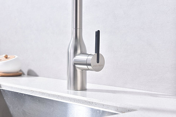 Смеситель для кухни Paulmark Magneto One Ma213188-BS брашированная сталь