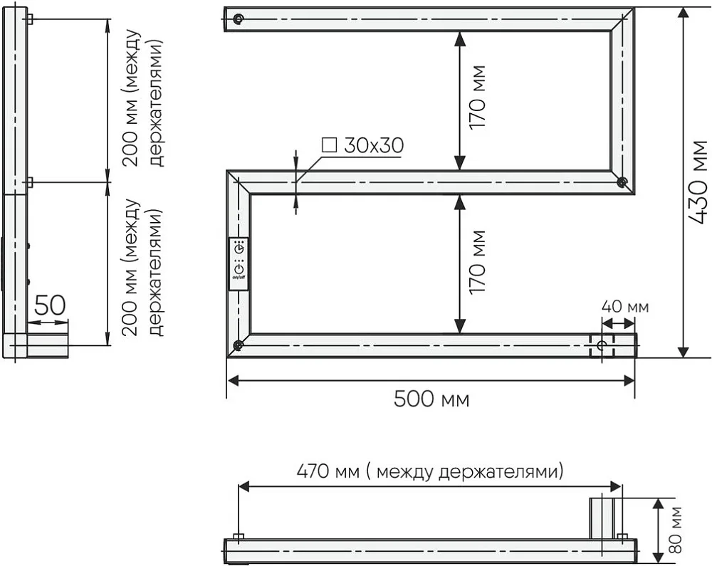 Полотенцесушитель электрический Indigo Sparta DGS40-50WMRt белый матовый Sancos — официальный сайт