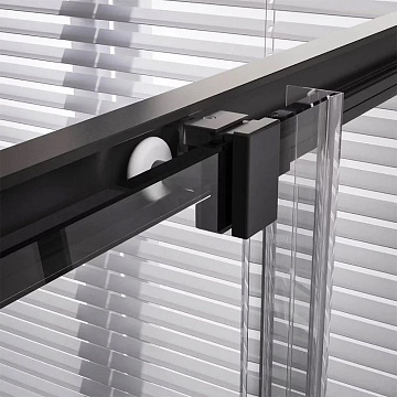 Душевой уголок Veconi Premium Trento PTC-20B 110x80, профиль черный матовый, стекло прозрачное