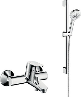 Смеситель для ванны с душем Hansgrohe Focus E2 31940000, + Душевой гарнитур Hansgrohe Crometta 100 M