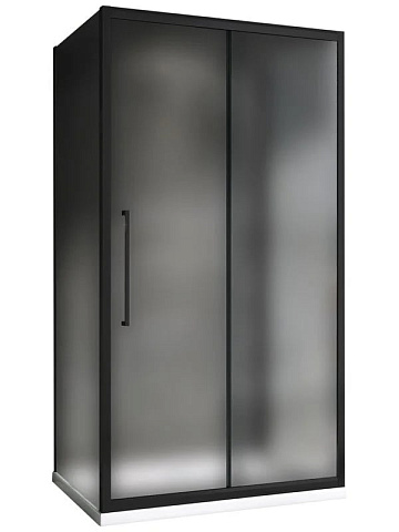 Душевой уголок Abber Schwarzer Diamant AG30140BMH-S80BM-S80BM 140х80 см, профиль матовый черный, сте