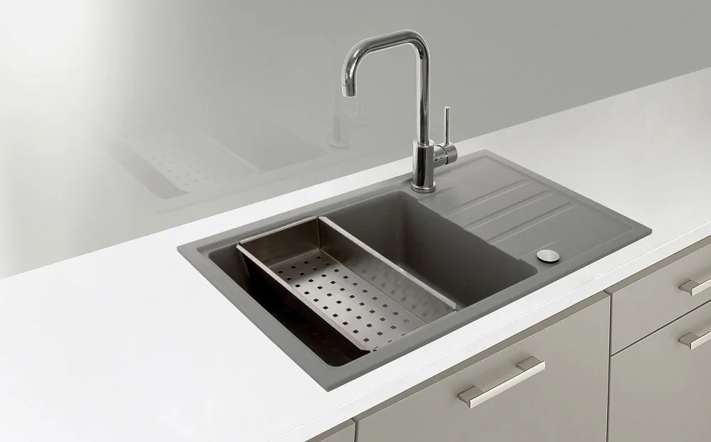 Мойка кухонная Alveus Intermezzo Granital 130 concrete Sancos — официальный сайт