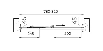 Душевая дверь в нишу RGW Classic 410911108-11 CL-111 80х185, профиль хром