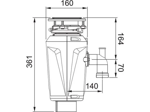 Измельчитель пищевых отходов Franke SLIM 50 (134.0715.098) Sancos — официальный сайт