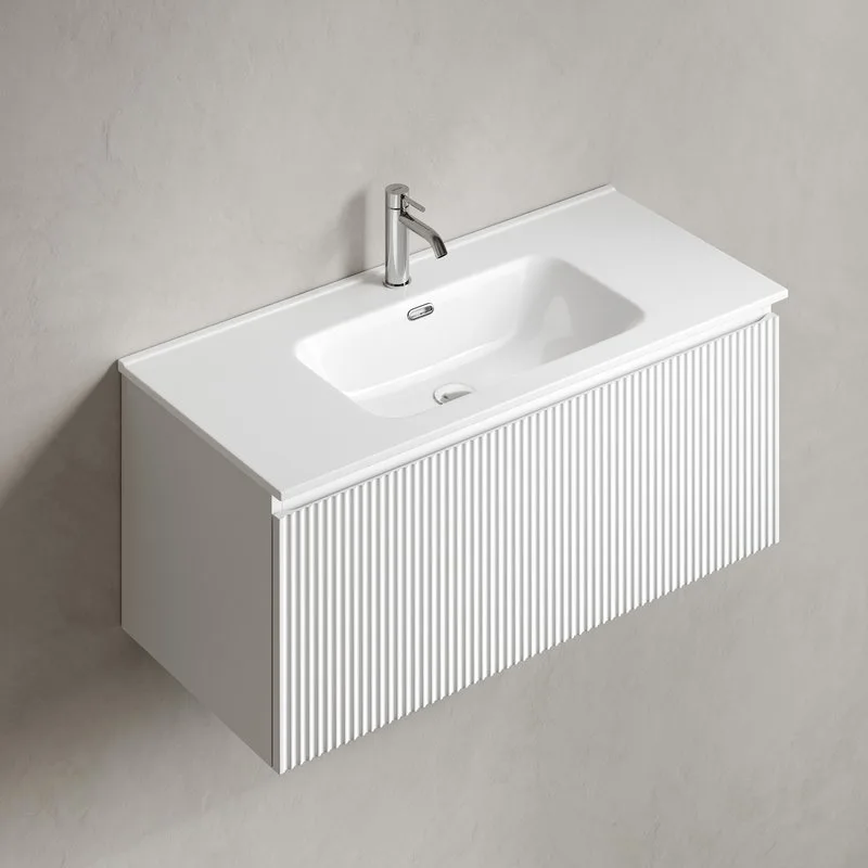 Тумба под раковину Sancos Snob R 1.0 100 подвесная Bianco (белый), SNR1.0100W Sancos — официальный сайт