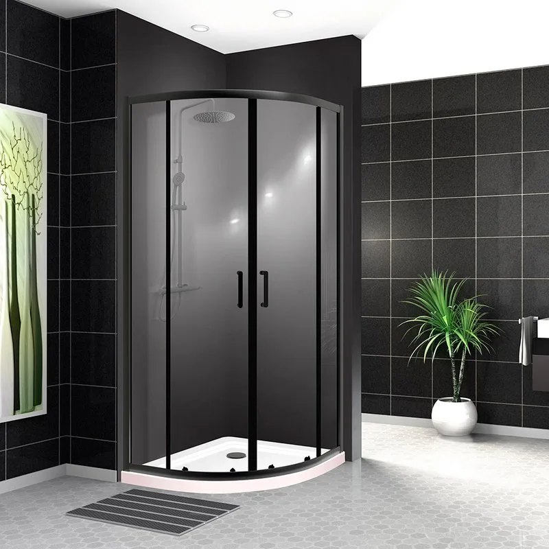 Душевой уголок BelBagno Uno -195 R 2 100 C Nero профиль черный, стекло прозрачное Sancos — официальный сайт