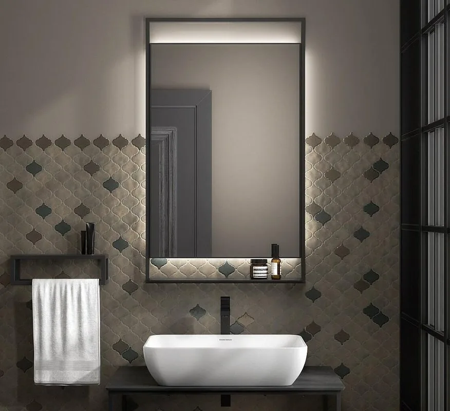 Зеркало KERAMA MARAZZI Plaza Next 60 черное матовое, с подсветкой Sancos — официальный сайт