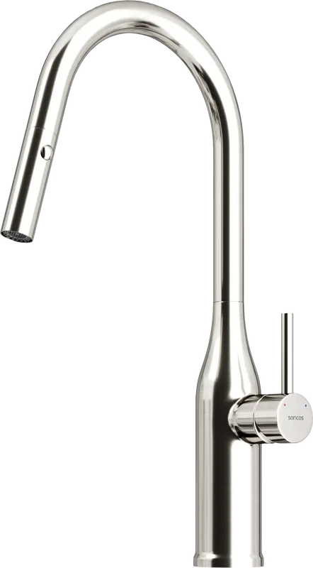 Смеситель для кухни Sancos Grand SC4002BNG с вытяжным изливом, нержавеющая сталь Sancos — официальный сайт