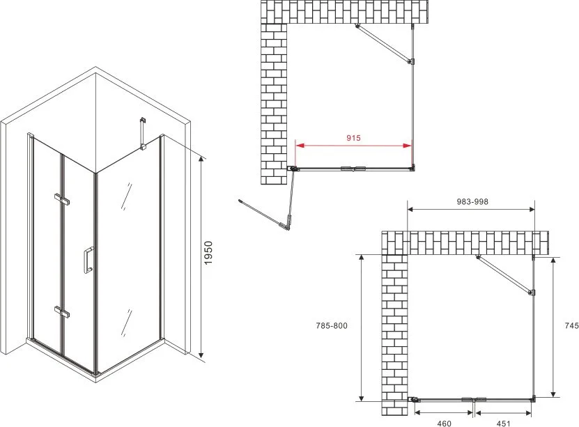 Душевой уголок Abber Zart AG08100P-S81 100х80, профиль хром, стекло прозрачное Sancos — официальный сайт