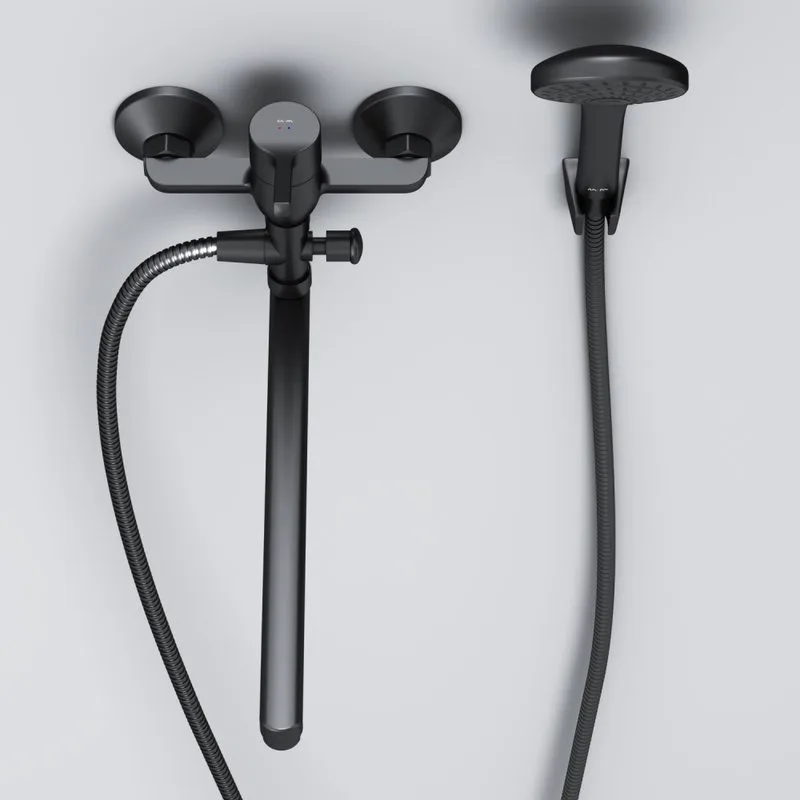 Смеситель с длинным изливом для ванны AM.PM X-Joy S F85B90122, черный Sancos — официальный сайт