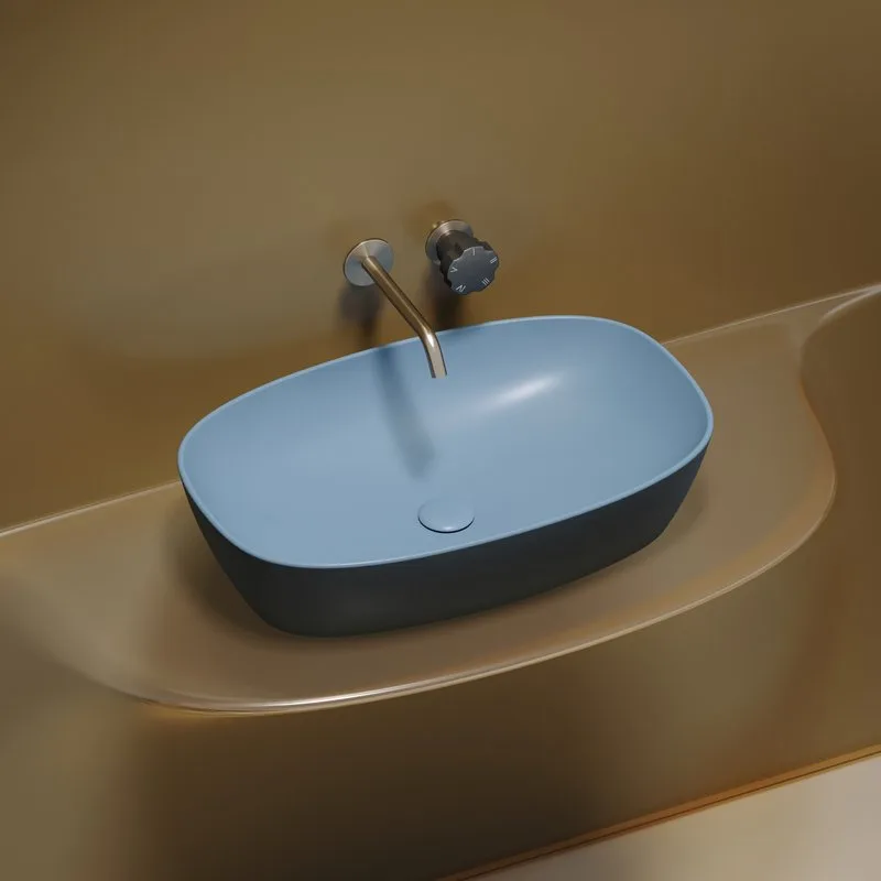 Накладная раковина Ceramicanova Element CN6049ML голубая матовая Sancos — официальный сайт