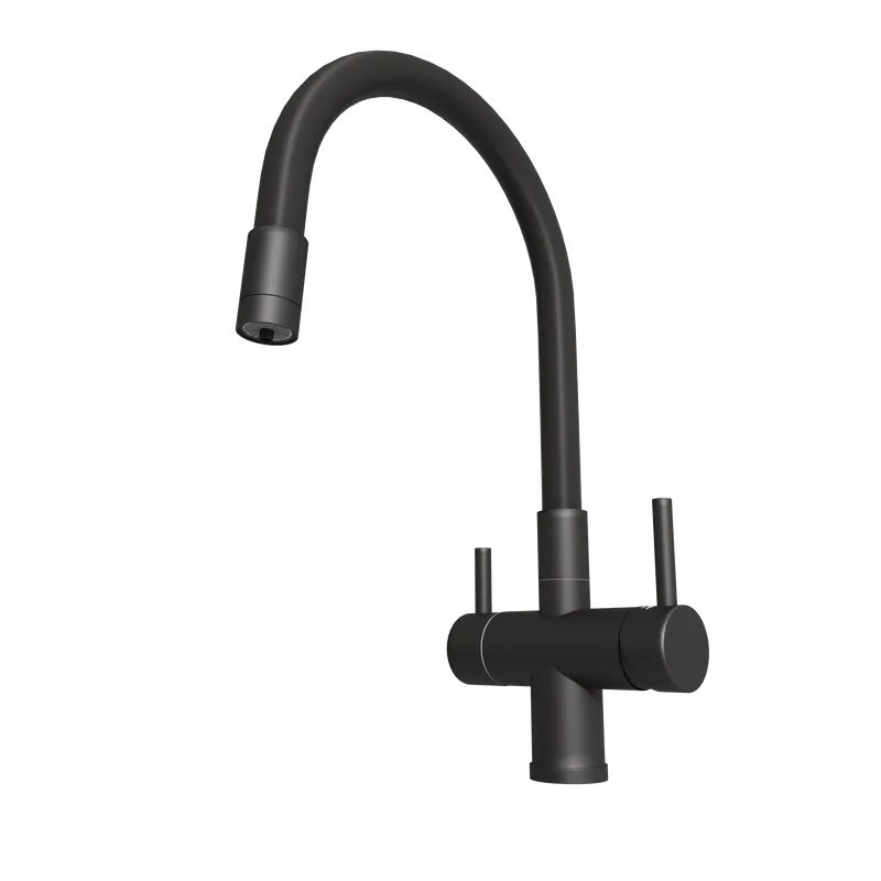 Смеситель для кухни Emar Steel ЕС - 3015 black Sancos — официальный сайт