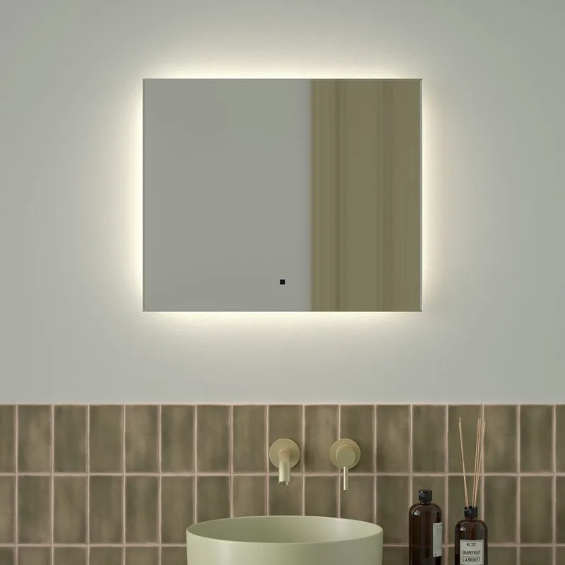 Зеркало Defesto Glow DF 2503RH 60х50 с LED-подсветкой, 4 500 K, инфракрасный выключатель