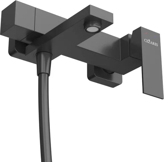 Смеситель для ванны с душем Cezares Slider SLIDER-VD-NOP, матовый черный Sancos — официальный сайт
