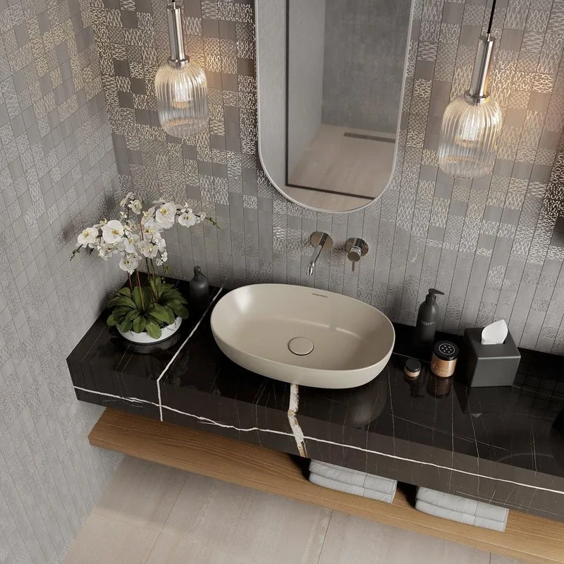 Накладная раковина KERAMA MARAZZI Plaza 60 накладная, песочный матовый Sancos — официальный сайт