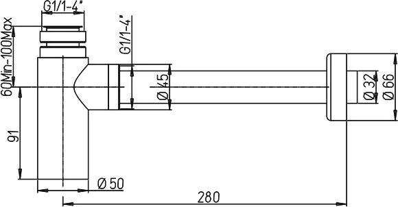 Сифон для раковины Paini Cox 78PZ849, черный Sancos — официальный сайт