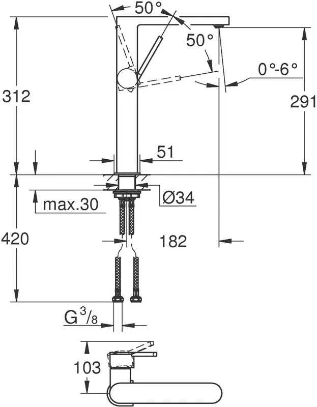 Смеситель для раковины Grohe Plus 32618003 Sancos — официальный сайт