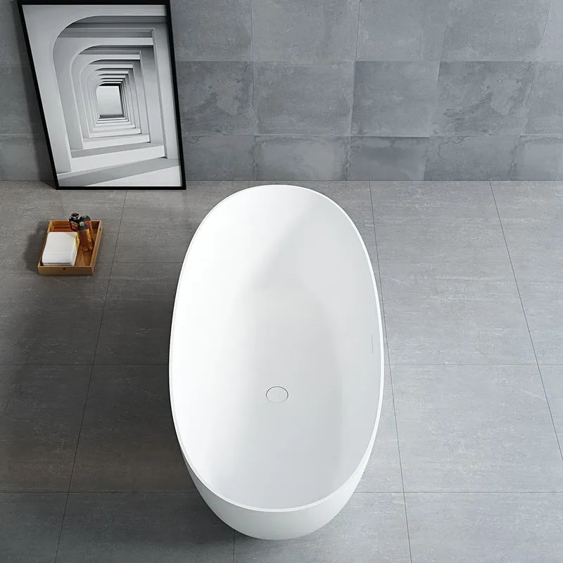 Ванна из искусственного камня Vincea VBT-6S01MW 170x75 см, отдельностоящая, матовая белая, овальная, Sancos — официальный сайт