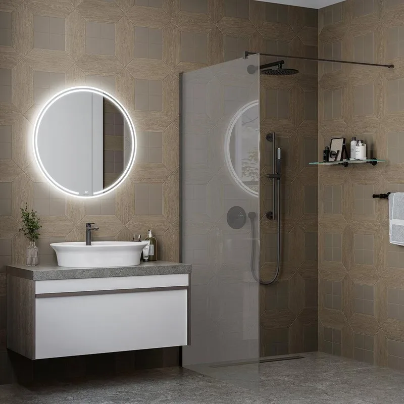 Душевая перегородка KERAMA MARAZZI Vetro VE.100.WI.BLK.M 100 см, профиль матовый черный, стекло проз Sancos — официальный сайт