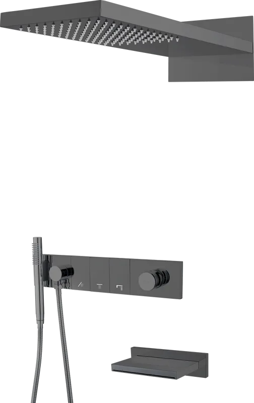 Душевой комплект Boheme Zodiac 132-2-SGM, С ВНУТРЕННЕЙ ЧАСТЬЮ, shine gun metal Sancos — официальный сайт