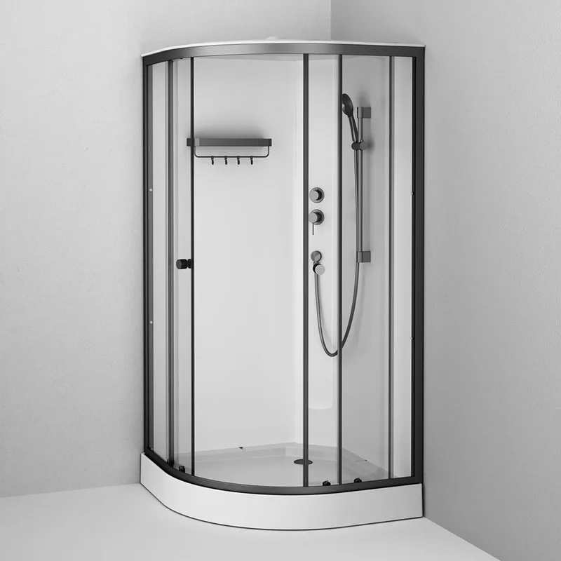 Душевая кабина AM.PM X-Joy W94C-401-100BT 100х100 см, низкий поддон, матовый черный Sancos — официальный сайт