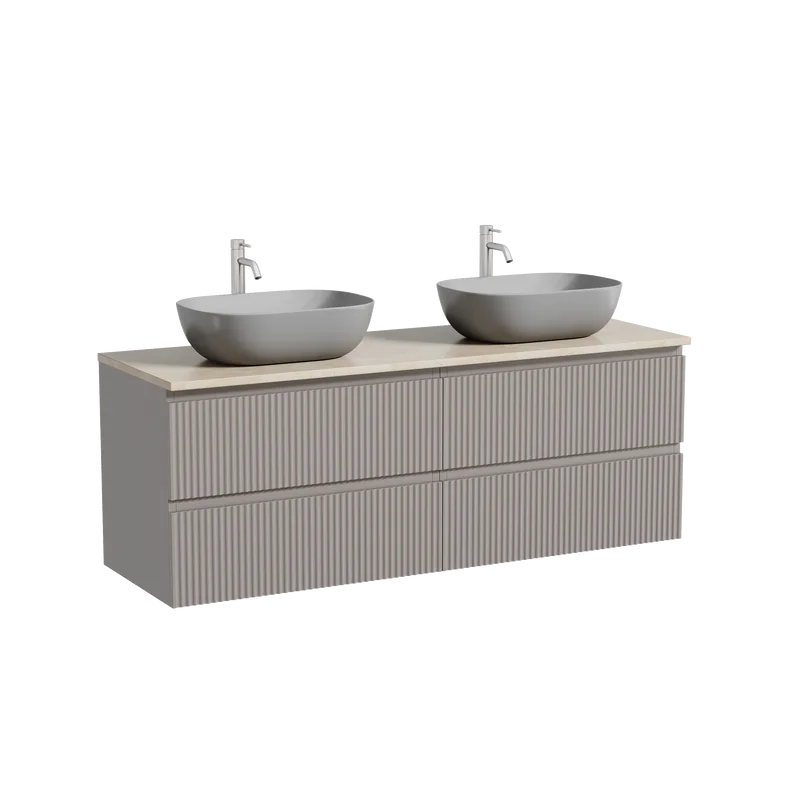 Тумба с раковиной Sancos Snob R 140 doha soft, столешница бежевая TT140A2X, раковина CN6009MH Sancos — официальный сайт