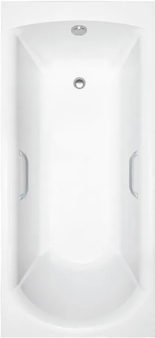 Ванна из литьевого мрамора Delice Astra 170х70 см, пристенная, с ручками хром