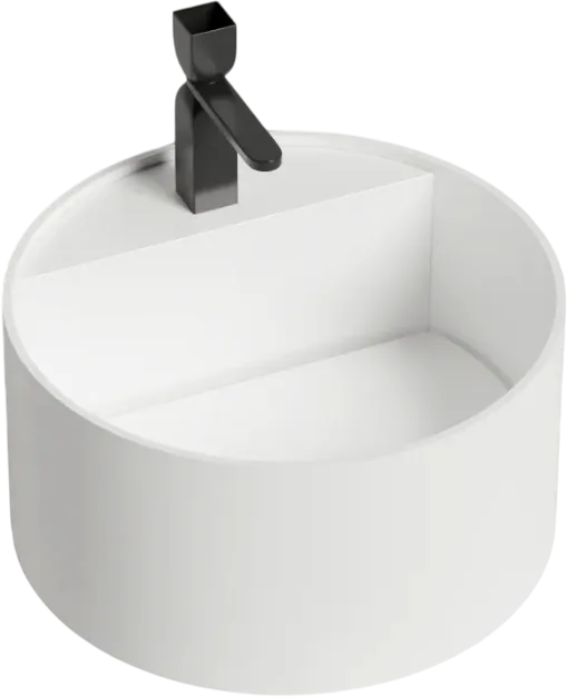 Накладная раковина Salini Armonia Round Top 02 130412TG белый Sancos — официальный сайт