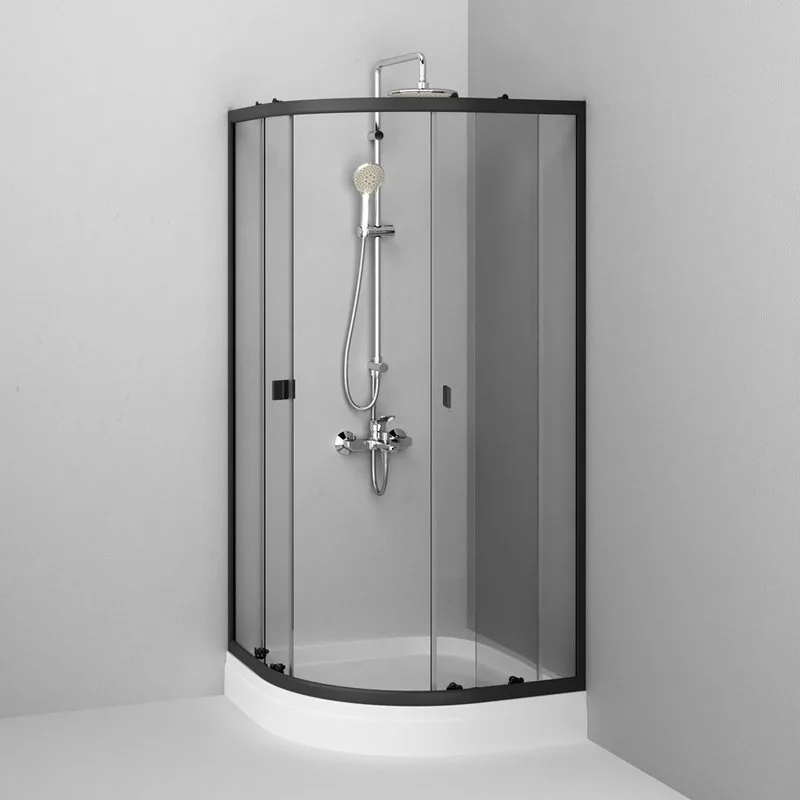 Душевой уголок AM.PM X-Joy Twin Slide W88E-205-090BT64 90x90, с поддоном, профиль черный Sancos — официальный сайт