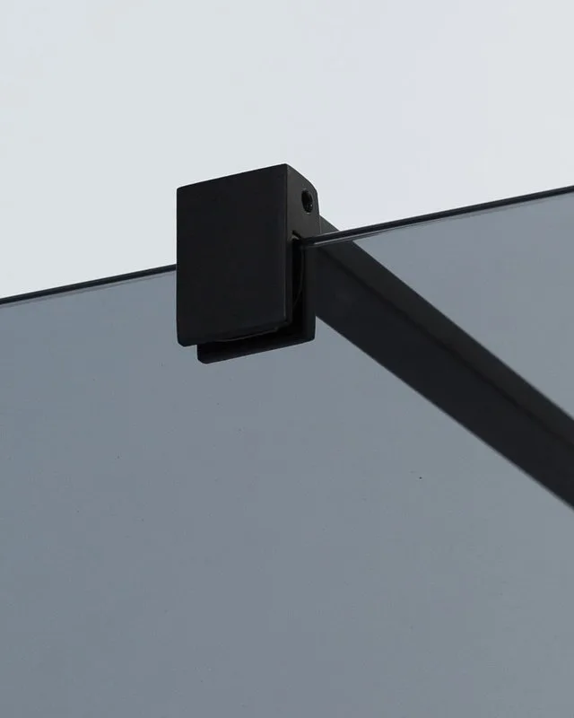 Душевая перегородка Cezares Liberta -L-2-100-120-GR-NERO профиль черный, стекло серое Sancos — официальный сайт