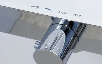 Душевая стойка Wasserkraft Thermo A11301, хром Sancos — официальный сайт