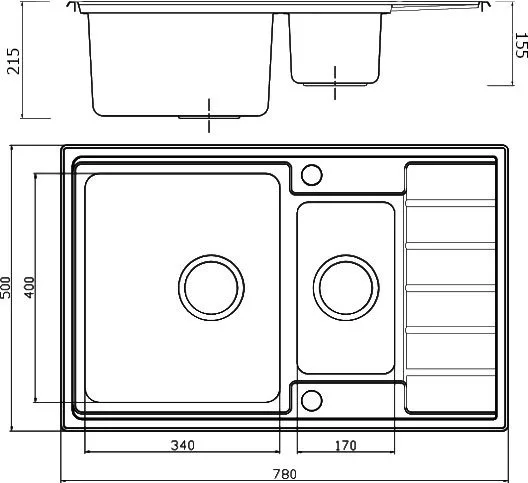 Мойка кухонная Seaman Eco Roma SMR-7850B с клапан-автоматом Sancos — официальный сайт