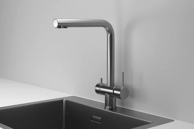 Смеситель для кухни Granula Kitchen Space 7011, сталь сатин Sancos — официальный сайт