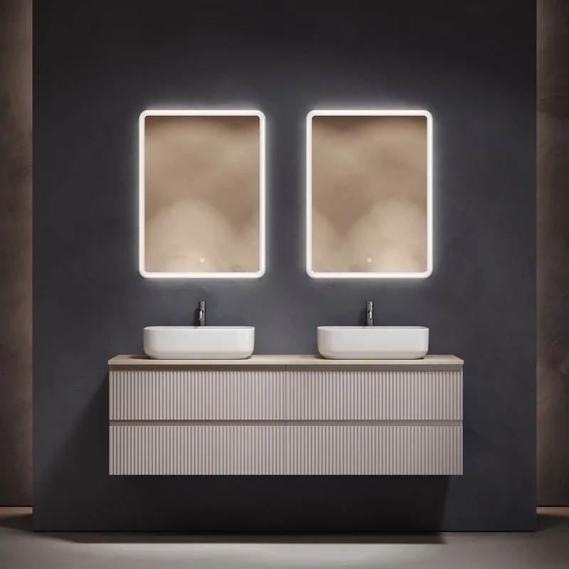 Тумба с раковиной Sancos Snob R 160 doha soft, столешница бежевая TT160A2X, раковина CN5043 Sancos — официальный сайт
