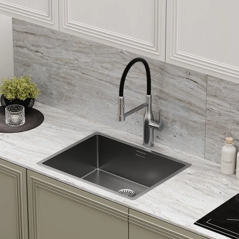 Смеситель для кухни Sancos Pride SC4011BNG с гибким изливом, нержавеющая сталь Sancos — официальный сайт