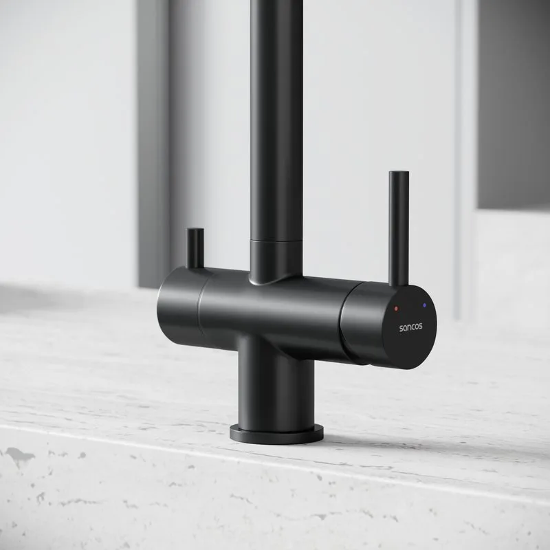 Смеситель для кухни Sancos Foster SC4014MB под фильтр, черный матовый Sancos — официальный сайт