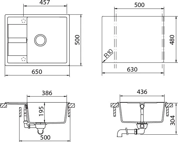 Мойка кухонная Schock Optima 50D Cristalite баварский камень Sancos — официальный сайт