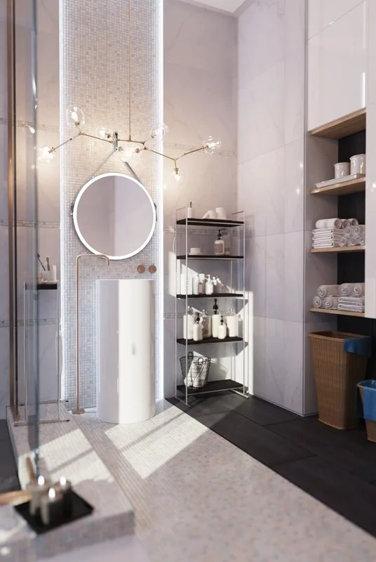 Зеркало круглое Art&Max Milan 80 белый ремень Sancos — официальный сайт
