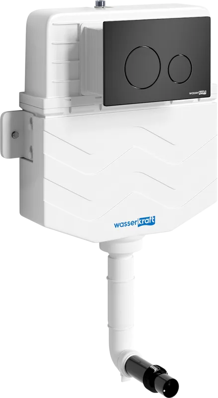Смывной бачок скрытого монтажа Wasserkraft Aller 10TLT.031.ME.MB02, с кнопкой смыва черной матовой Sancos — официальный сайт